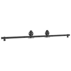 Kit di Binari per Porte Scorrevoli 200 cm Acciaio Nero