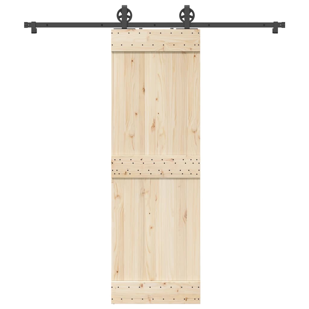 Kit di Binari per Porte Scorrevoli 200 cm Acciaio Nero