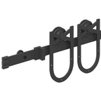 Kit di Binari per Porte Scorrevoli 183 cm Acciaio Nero