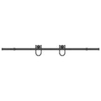 Kit di Binari per Porte Scorrevoli 200 cm Acciaio Nero