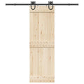 Kit di Binari per Porte Scorrevoli 200 cm Acciaio Nero