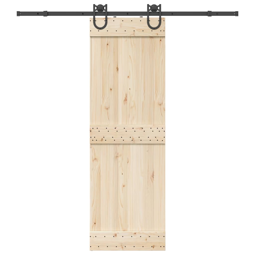 Kit di Binari per Porte Scorrevoli 200 cm Acciaio Nero