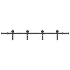 Kit di Binari per Porte Scorrevoli 183 cm Acciaio Nero
