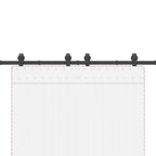 Kit di Binari per Porte Scorrevoli 183 cm Acciaio Nero