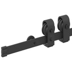 Kit di Binari per Porte Scorrevoli 183 cm Acciaio Nero