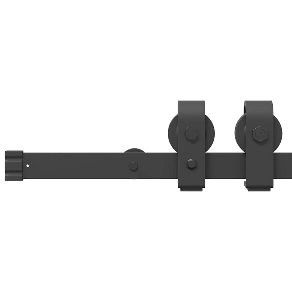 Kit di Binari per Porte Scorrevoli 183 cm Acciaio Nero