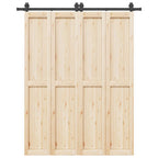 Kit di Binari per Porte Scorrevoli 183 cm Acciaio Nero