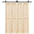 Kit di Binari per Porte Scorrevoli 200 cm Acciaio Nero