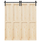 Kit di Binari per Porte Scorrevoli 183 cm Acciaio Nero