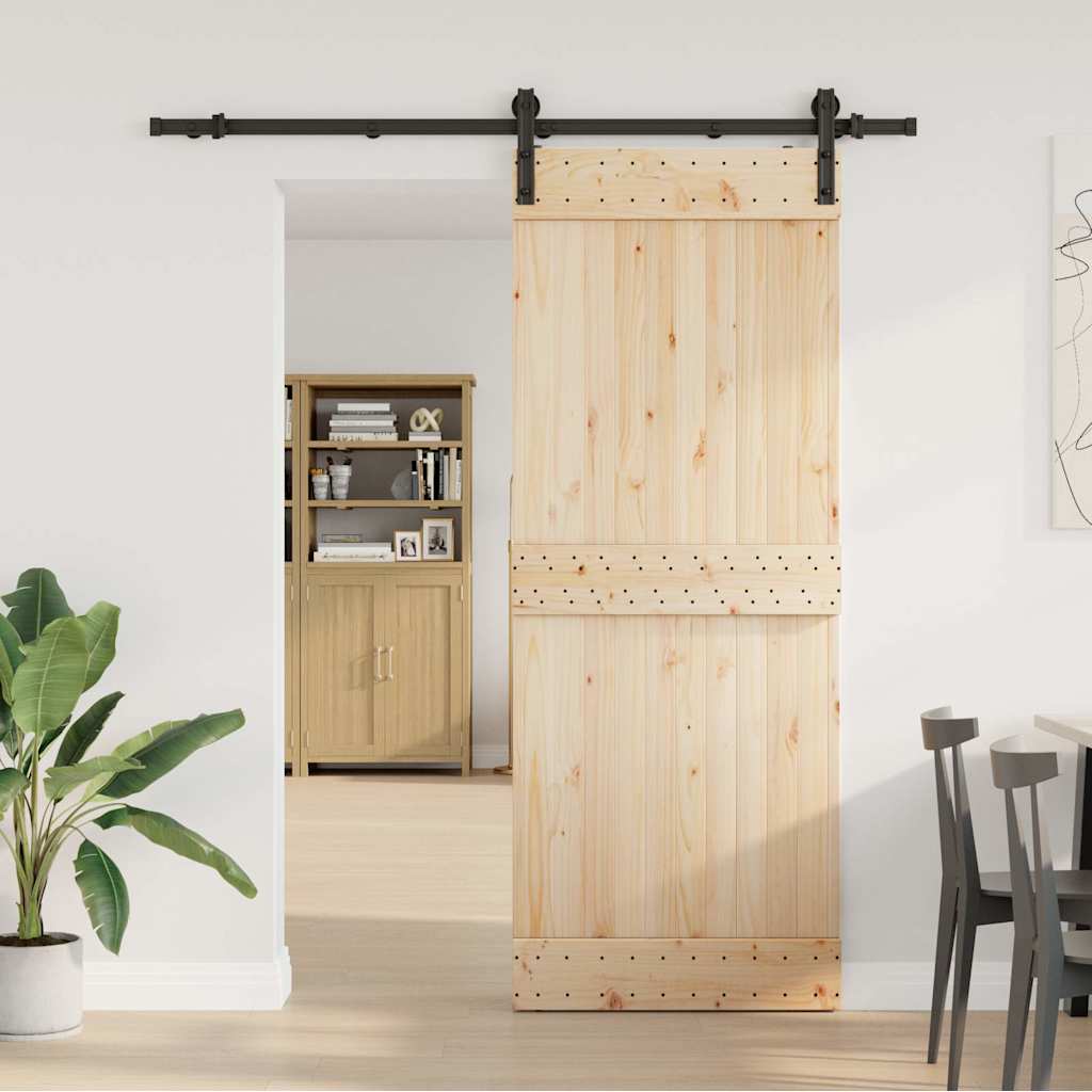 Kit di Binari per Porte Scorrevoli 183 cm Acciaio Nero