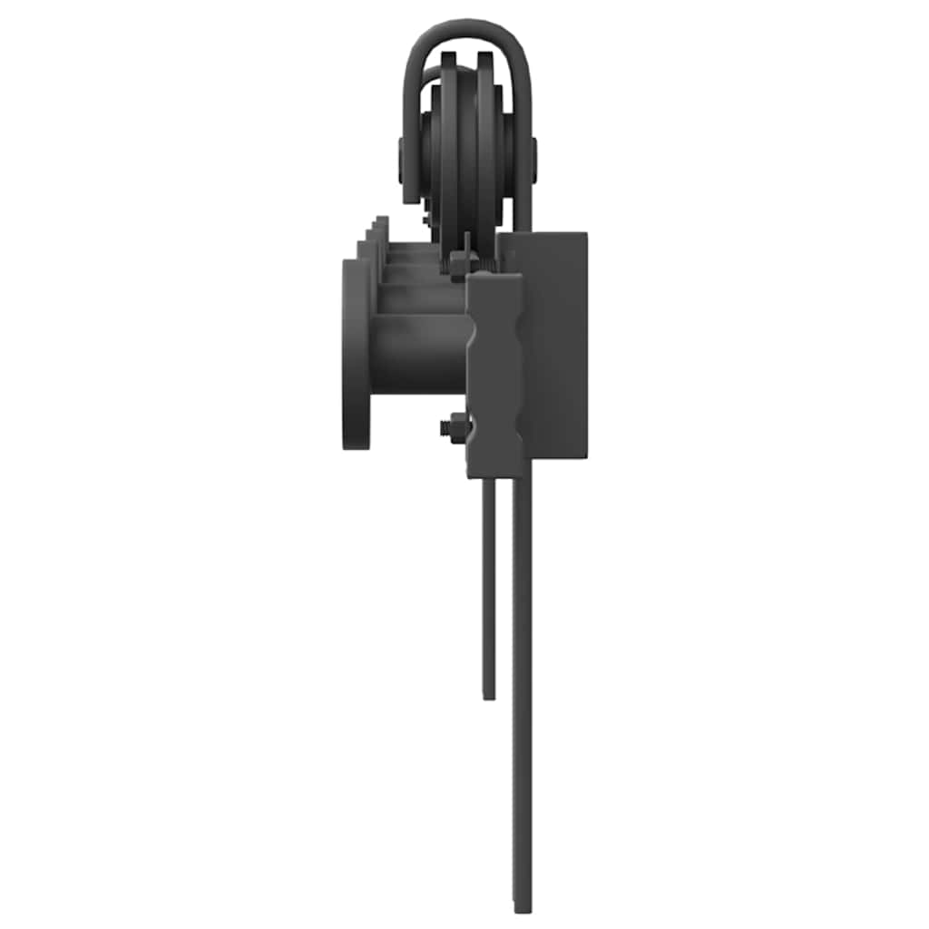 Kit di Binari per Porte Scorrevoli 183 cm Acciaio Nero