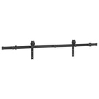 Kit di Binari per Porte Scorrevoli 183 cm Acciaio Nero