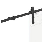 Kit di Binari per Porte Scorrevoli 183 cm Acciaio Nero