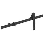 Kit di Binari per Porte Scorrevoli 183 cm Acciaio Nero