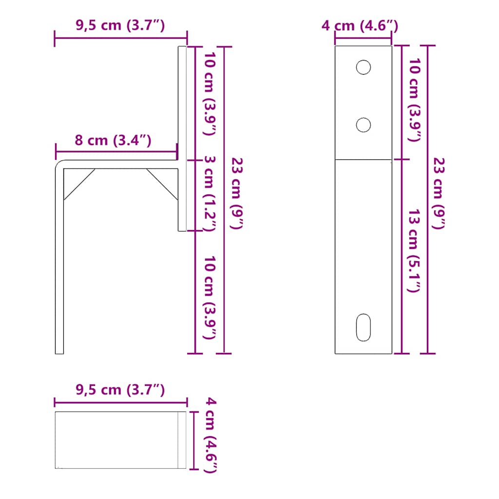 Staffe Bypass Porta Fienile 5 pz Guide Piatte Acciaio Carbonio