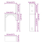 Staffe Bypass Porta Fienile 5 pz Guide Piatte Acciaio Carbonio