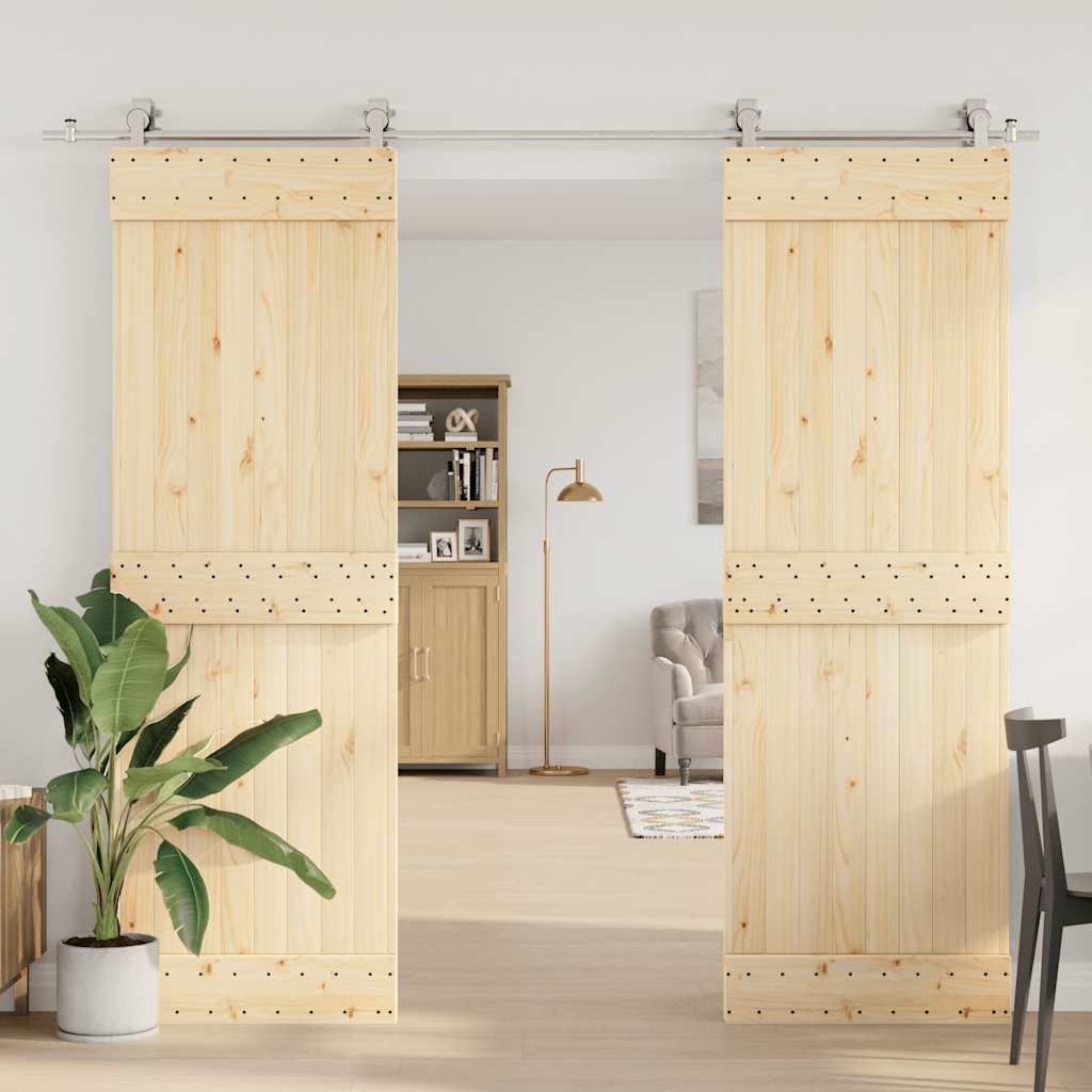 Staffe Bypass Porta della Stalla 4 pz Guide Tonde Acciaio Inox