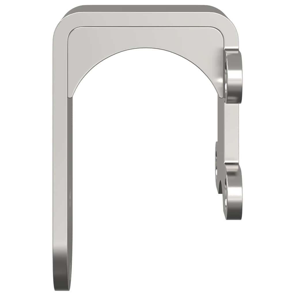 Staffe Bypass Porta della Stalla 4 pz Guide Tonde Acciaio Inox