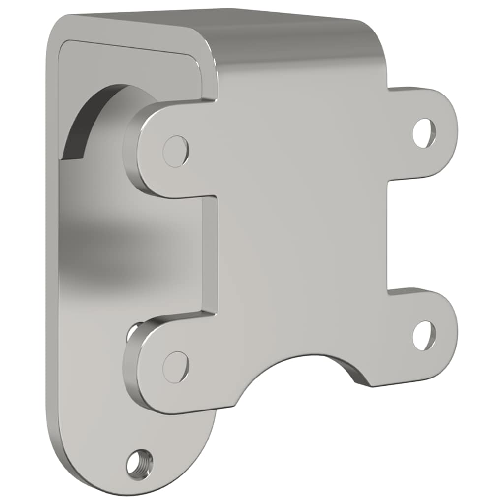 Staffe Bypass Porta della Stalla 4 pz Guide Tonde Acciaio Inox