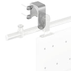 Staffe Bypass Porta della Stalla 4 pz Guide Tonde Acciaio Inox