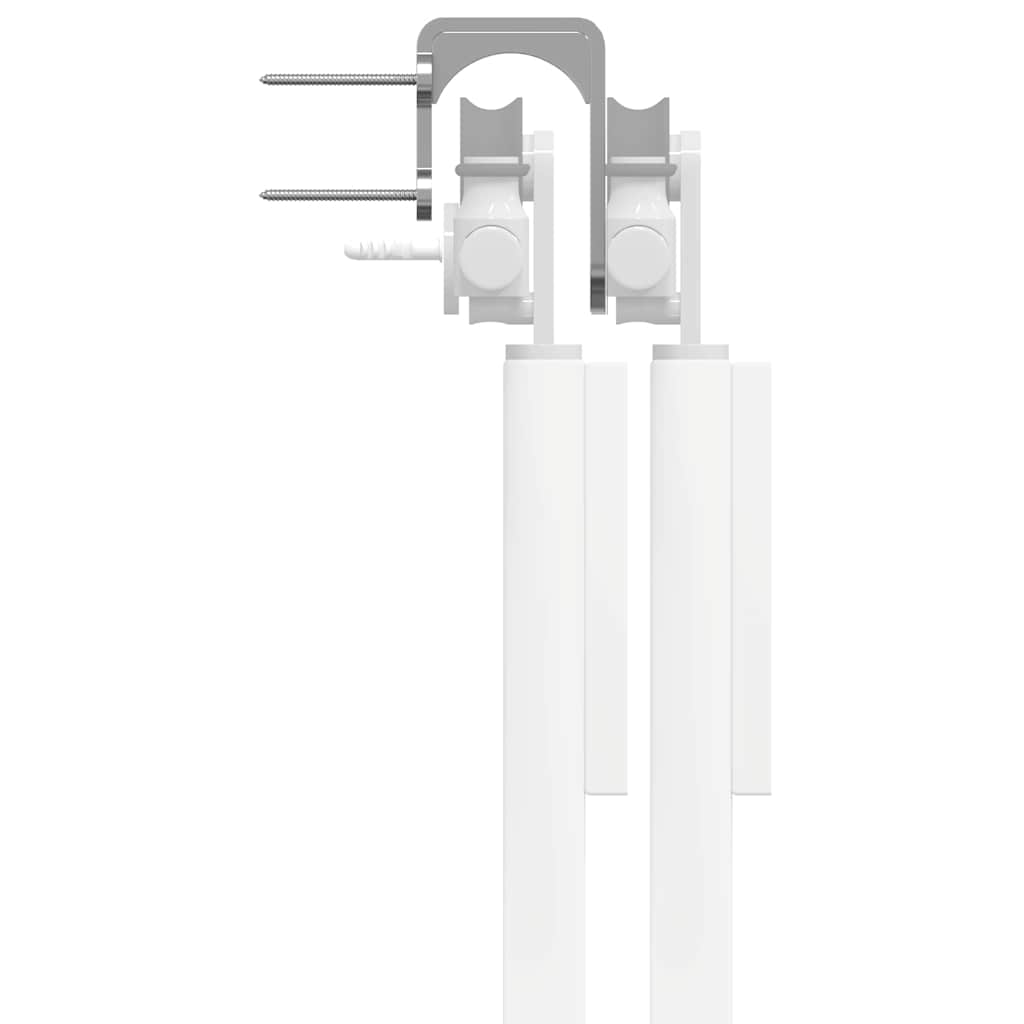 Staffe Bypass Porta della Stalla 4 pz Guide Tonde Acciaio Inox