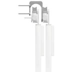 Staffe Bypass Porta della Stalla 4 pz Guide Tonde Acciaio Inox