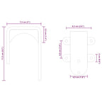 Staffe Bypass Porta della Stalla 4 pz Guide Tonde Acciaio Inox