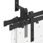 Kit di Binari per Porte Scorrevoli 152,5 cm Acciaio Nero
