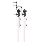 Kit di Binari per Porte Scorrevoli 200 cm Acciaio Nero