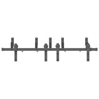 Kit di Binari per Porte Scorrevoli 152,5 cm Acciaio Nero