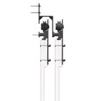 Kit di Binari per Porte Scorrevoli 152,5 cm Acciaio Nero