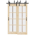 Kit di Binari per Porte Scorrevoli 152,5 cm Acciaio Nero