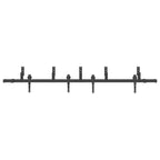 Kit di Binari per Porte Scorrevoli 213,5 cm Acciaio Nero