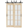 Kit di Binari per Porte Scorrevoli 152,5 cm Acciaio Nero