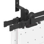 Kit di Binari per Porte Scorrevoli 213,5 cm Acciaio Nero