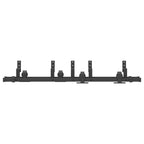 Kit di Binari per Porte Scorrevoli 152,5 cm Acciaio Nero