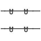 Kit di Binari per Porte Scorrevoli 183 cm Acciaio Nero