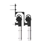 Kit di Binari per Porte Scorrevoli 200 cm Acciaio Nero