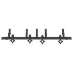 Kit di Binari per Porte Scorrevoli 152,5 cm Acciaio Nero
