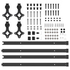 Kit di Binari per Porte Scorrevoli 152,5 cm Acciaio Nero