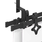 Kit di Binari per Porte Scorrevoli 152,5 cm Acciaio Nero