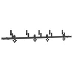 Kit di Binari per Porte Scorrevoli 213,5 cm Acciaio Nero