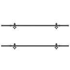 Kit di Binari per Porte Scorrevoli 213,5 cm Acciaio Nero
