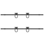 Kit di Binari per Porte Scorrevoli 183 cm Acciaio Nero