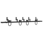 Kit di Binari per Porte Scorrevoli 200 cm Acciaio Nero