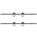 Kit di Binari per Porte Scorrevoli 200 cm Acciaio Nero