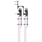 Kit di Binari per Porte Scorrevoli 305 cm Acciaio Nero