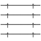 Kit di Binari per Porte Scorrevoli 427 cm Acciaio Nero