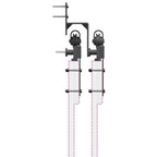 Kit di Binari per Porte Scorrevoli 427 cm Acciaio Nero