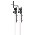 Kit di Binari per Porte Scorrevoli 400 cm Acciaio Nero